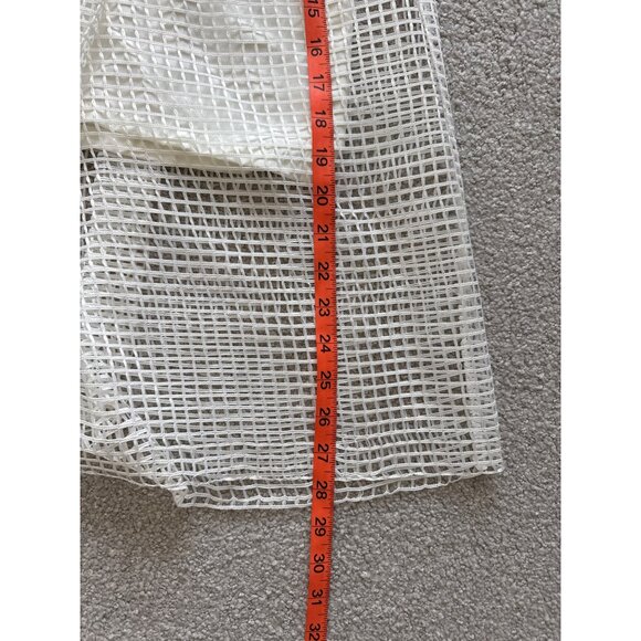 Who What Wear White Mesh Overlay Midi Skirt Polyester Shell & Lining Size 6 - Picture 9 of 9